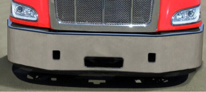 Bumper 18" Chrome Peterbilt 386 (2006-2009) Set Back Axle w/ Step & Tow Holes