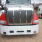 Bumper 18" Chrome Peterbilt 387 Set Back Axle (2002-2011) w/ Tow, Vent, Fog Light Holes.