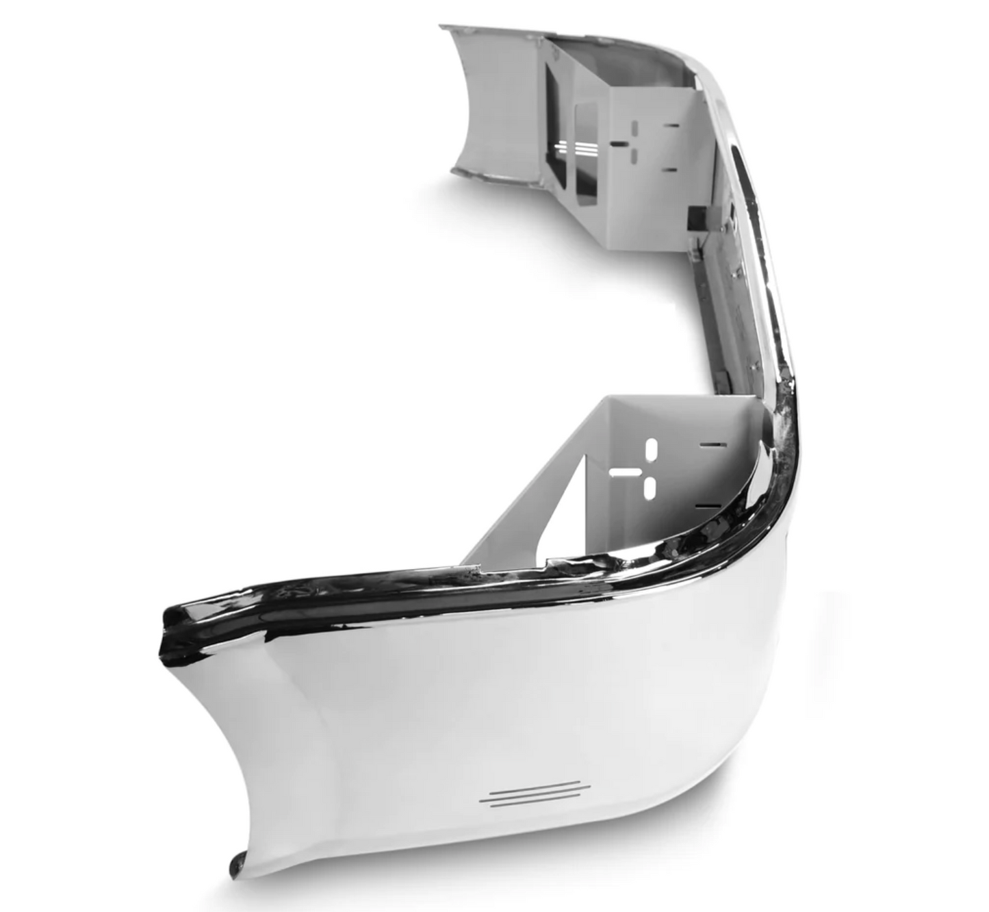 Bumper 18" Chrome Volvo VNL (2003-2014) Aero, Grille Installed, Fog And Hidden Light Holes