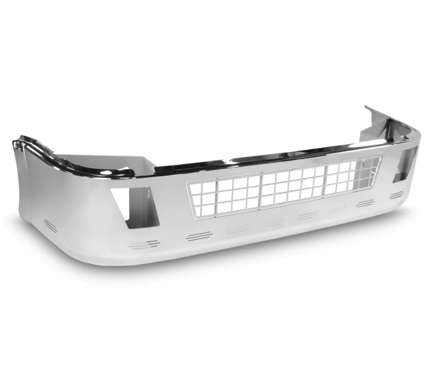 Bumper 18" Chrome Volvo VNL (2003-2014) Aero, Grille Installed, Fog And Hidden Light Holes