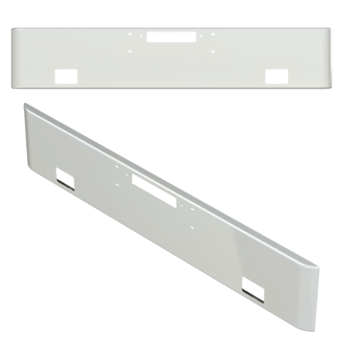 Bumper 18" Chrome Western Star Texas Square, w/ Vent and Fog Light Holes.