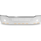 Bumper 18" Freightliner Coronado (2004 - 2009), Grill Installed, Wrap Around, Bolt Holes, Tow Hole, Light Holes, 8 Hidden Light Holes. W/ Brackets.