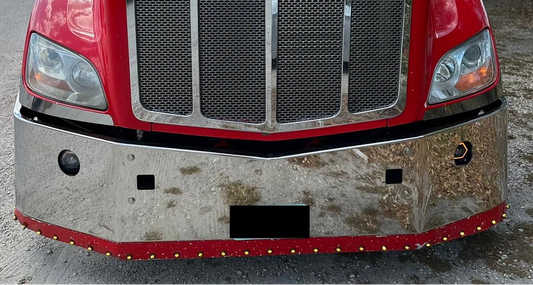 Bumper 18” Peterbilt 579 (2012-2020) Set Back Axle w/ Tow & Fog Light Holes.