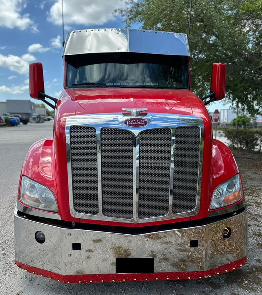 Bumper 18” Peterbilt 579 (2012-2020) Set Back Axle w/ Tow & Fog Light Holes.