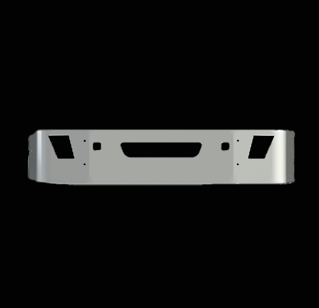 Bumper 18" Volvo VNL Set Back Axle (2004-2017) w/ Tow, Vent & Fog Light Holes.