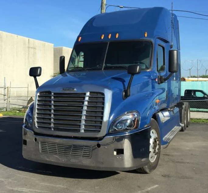 Bumper 20" Chrome Freightliner Cascadia Aero, Grille, Fog, And 9 Hidden Light Holes.