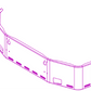 Bumper 20" Chrome Kenworth T800 (1986-2003) w/ Tow, Fog & 9 Hidden Light Holes