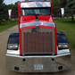 Bumper 20" Chrome Kenworth T800 (1986-2003) w/ Tow, Fog & 9 Hidden Light Holes. (Custom FG-57)