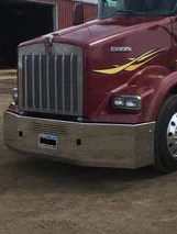 Bumper 20" Chrome Kenworth T800 (2004-2012) Aero, Grille, w/ Tow & 11 Hidden Light Holes