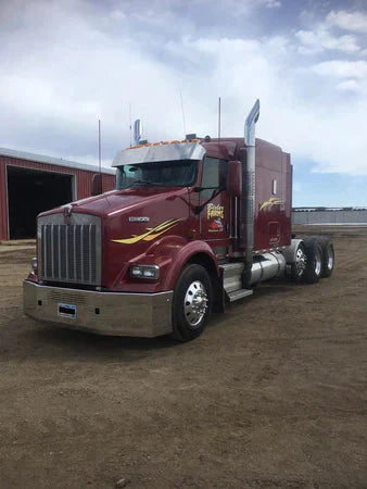 Bumper 20" Chrome Kenworth T800 (2004-2012) Aero, Grille, w/ Tow & 11 Hidden Light Holes