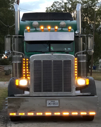 Bumper 20" Chrome Peterbilt 378/379 Box End w/ Tow & 10 Hidden Light Holes