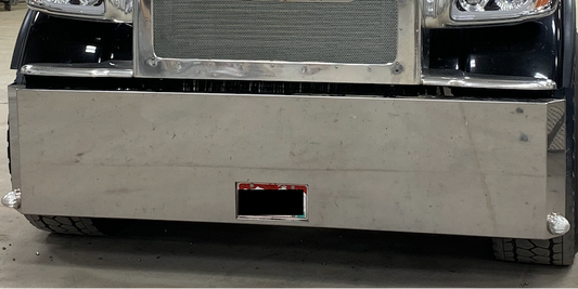 Bumper 20" Chrome Peterbilt 389 Blind Mount w/ Mitered Ends