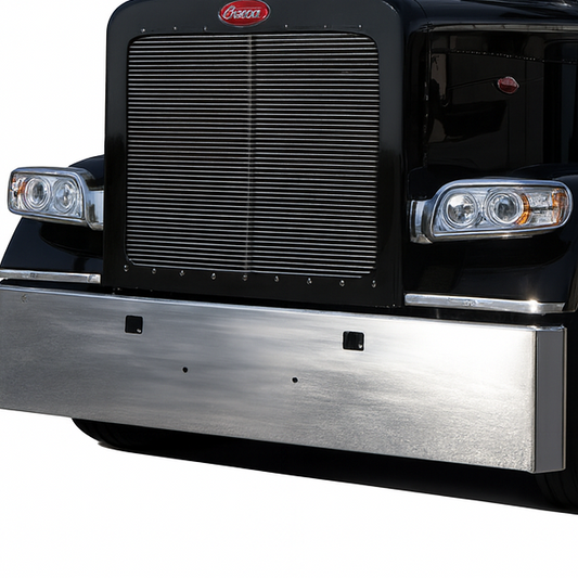 Bumper 20" Chrome Peterbilt 567/388/389 & Kenworth W990 Mitered End (Z style)