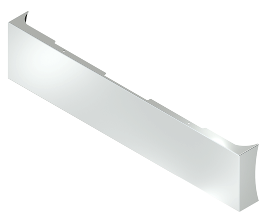 Bumper 20" Chrome Universal Plain, Blind Mount w/ American Eagle Boxed End - Classic