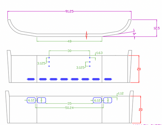 Bumper 20" Stainless Steel International 4700 Wrap Around w/ Step, Tow & 8 Hidden Light Holes