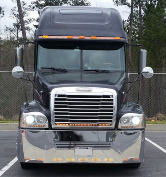 Bumper 22" Chrome Freightliner Century (1996-2004) w/ Tow & Hidden Light Holes