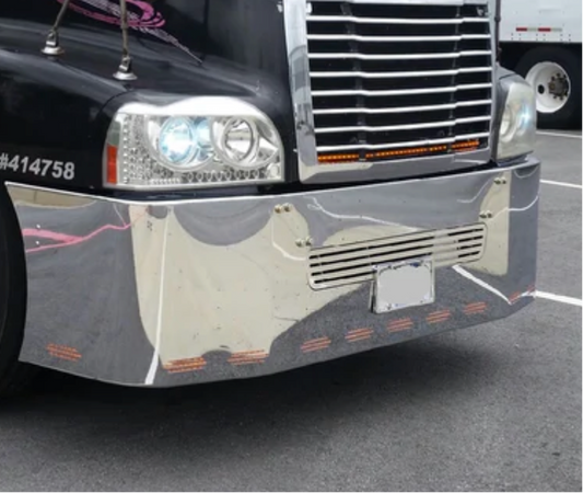 Bumper 22" Chrome Freightliner Century (1996-2004) w/ Tow & Hidden Light Holes