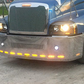Bumper 22" Chrome Freightliner Century (2005-2007)/Columbia (2003-2007) Wrap Around, Aerodynamic, w/ Round Fog Light, Large Center Tow & 11 Hidden Light Holes