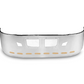 Bumper 22" Chrome Kenworth T660 (2007-2016) Aerodynamic, Grille Installed, Air Vent, Tow & 10 Hidden Light Holes