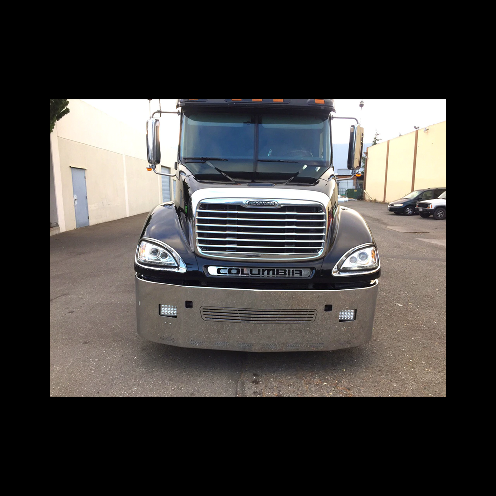 Bumper 22" Freightliner Columbia (Chrome, Wrap-Around, Tow, Fog, Hidden Lights) (2008 & Newer)