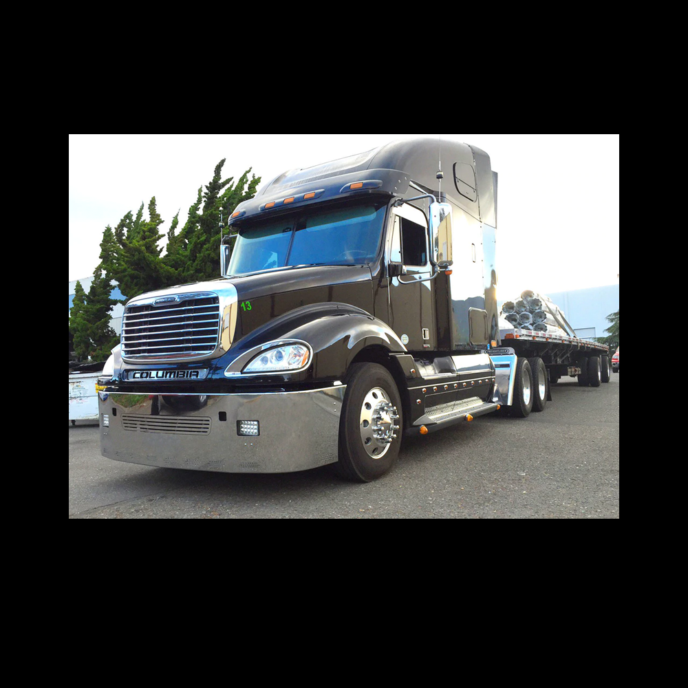 Bumper 22" Freightliner Columbia (Chrome, Wrap-Around, Tow, Fog, Hidden Lights) (2008 & Newer)