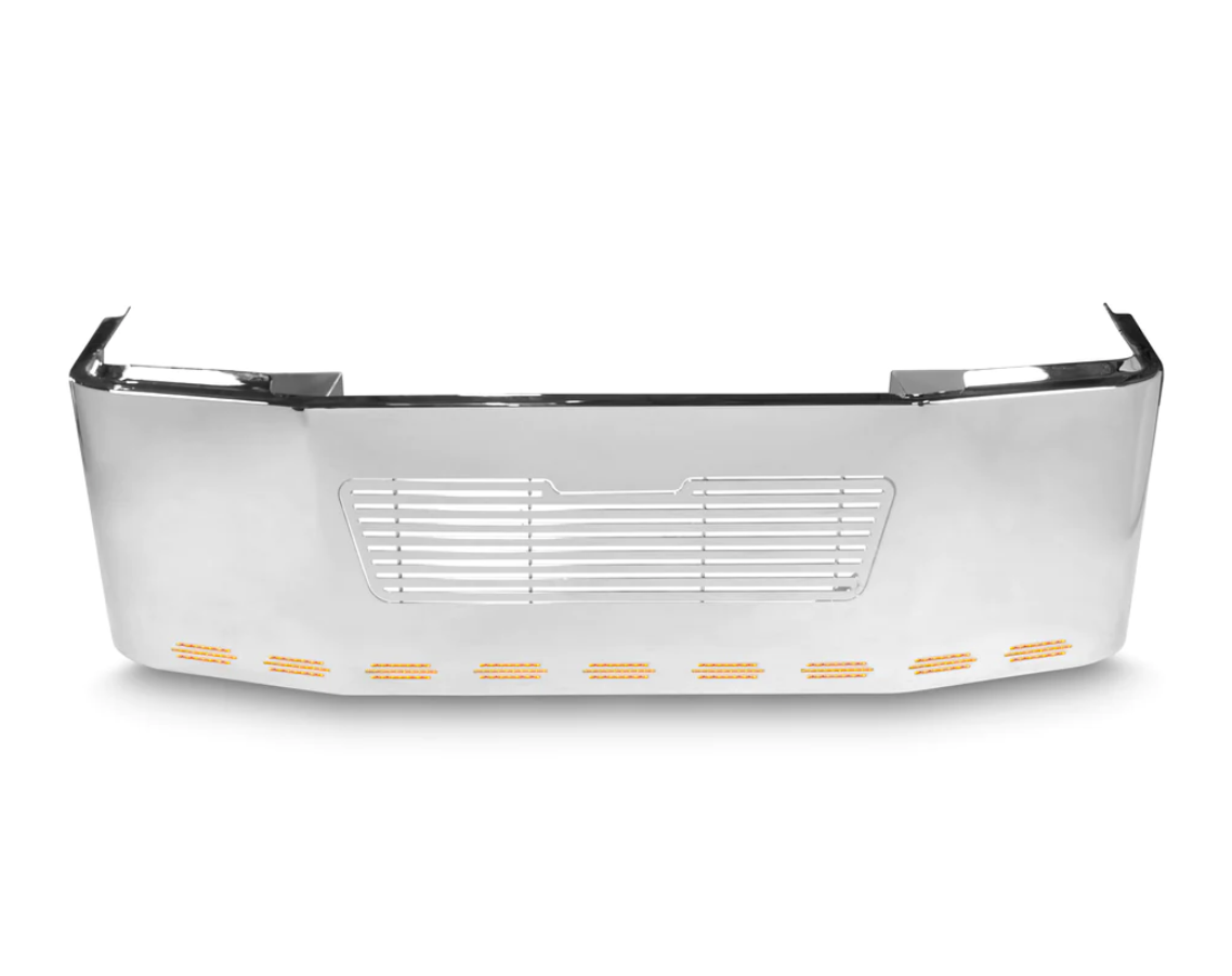 Bumper 24" Chrome Freightliner Century (2005-2007) Columbia (2003-2007) w/ Bumper Grille & Hidden Light Holes