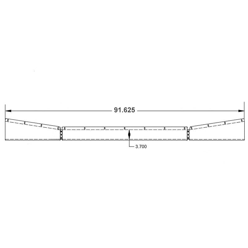 Bumper Trim Flare Kenworth T880 / T800 Bumper (#1 in picture) 3 Pcs.