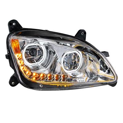 Chrome 10 LED Headlight For Peterbilt 587 (2010-2016) & 579 (2012-2021) - Passenger Side