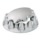 Chrome ABS Plastic Front Axle Cover set w/locking tabs And Round Hub Cap. 10 Hole - (Hex)