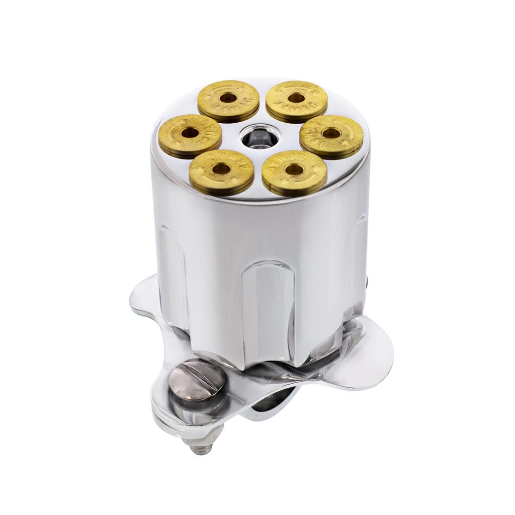 Chrome Aluminum Heavy Duty Gun Cylinder Steering Wheel Spinner