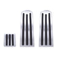 Chrome Aluminum Peterbilt Pedal Set W/ Rubber Insert - Black