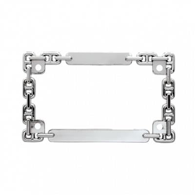 Chrome Chain Motorcycle License Plate Frame