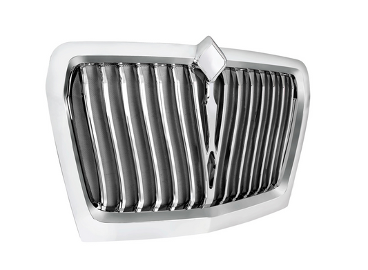 CHROME CURVED STYLE GRILLE WITH BUG SCREEN FOR 2018-2025 INTERNATIONAL LT
