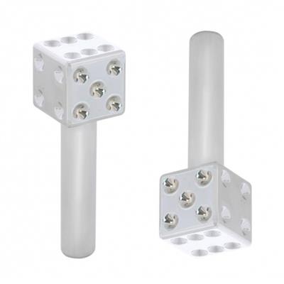 Chrome Dice Door Knob (2-pack)