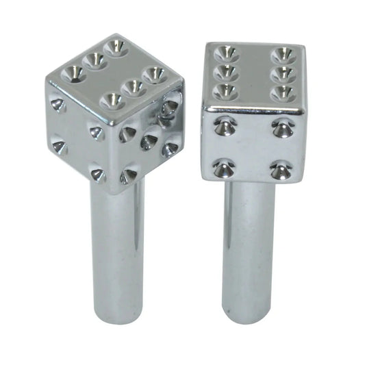 Chrome Dice Door Knobs