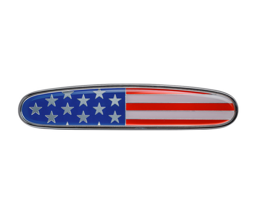 CHROME DIE CAST USA FLAG EMBLEM FOR FREIGHTLINER HOOD