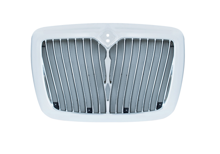 CHROME GRILLE WITH CURVED BARS & BUG SCREEN FOR 2006-2017 INTERNATIONAL PROSTAR