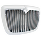 CHROME GRILLE WITH STRAIGHT VERTICAL BARS & BUG SCREEN FOR 2006-2017 INTERNATIONAL PROSTAR