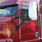 CHROME HEATED MIRROR ASSEMBLY FOR KENWORTH T600/T660/T800 - DRIVER