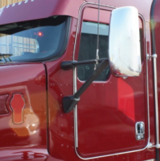 CHROME HEATED MIRROR ASSEMBLY FOR KENWORTH T600/T660/T800 - DRIVER