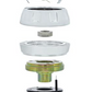 Chrome Hub/Horn Assembly for 06 + Peterbilt and 03 + Kenworth
