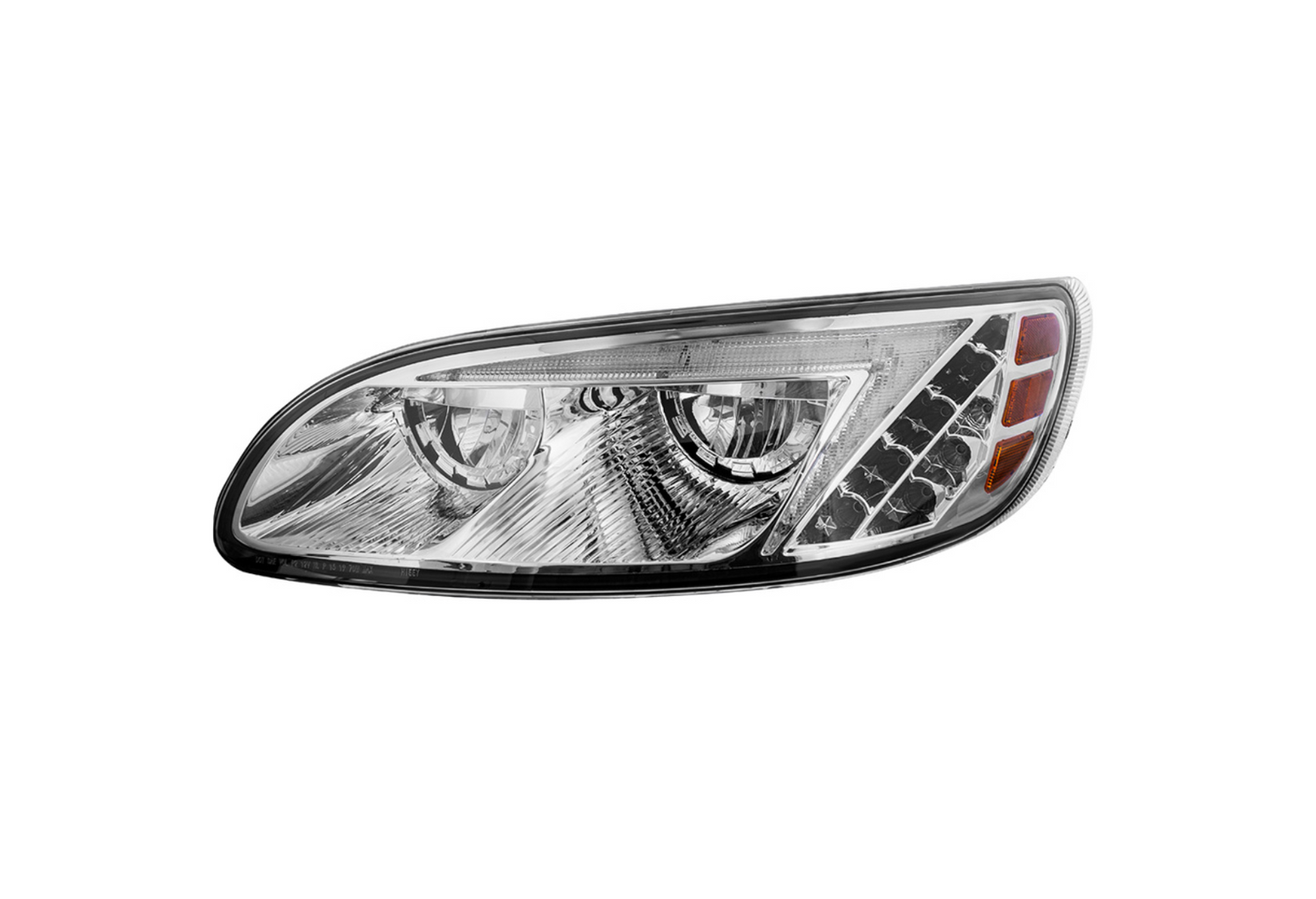 CHROME LED HEADLIGHT FOR PETERBILT 386 (2005-2015) & 387 (1999-2010) / 335 (2005 - 2010) - DRIVER