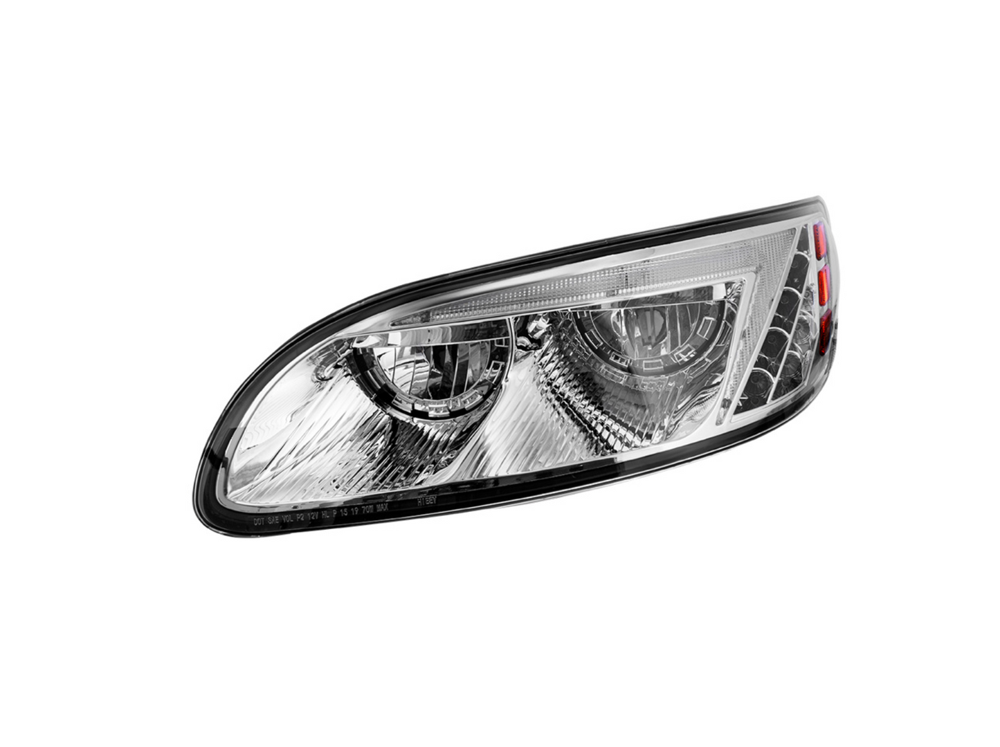 CHROME LED HEADLIGHT FOR PETERBILT 386 (2005-2015) & 387 (1999-2010) / 335 (2005 - 2010) - DRIVER