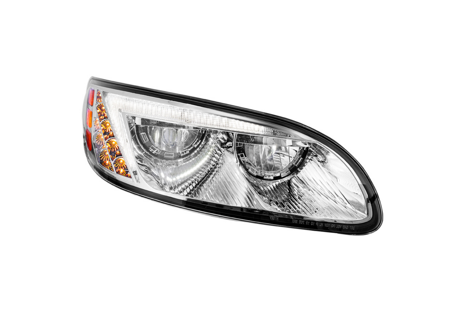 CHROME LED HEADLIGHT FOR PETERBILT 386 (2005-2015) & 387 (1999-2010) / 335 (2005 - 2010) - PASSENGER