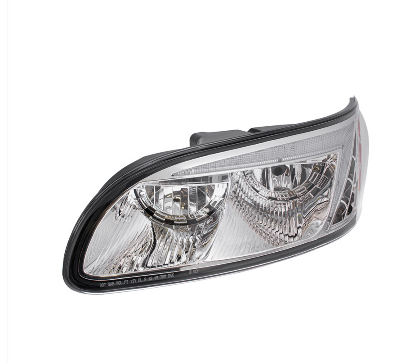 CHROME LED HEADLIGHT WITH COLOR CHANGING POSITION LIGHT BAR FOR PETERBILT 386 (2005-2015) & 387 (1999-2010) / 335 (2005 - 2010) -  DRIVER (OFF ROAD USE ONLY)