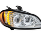 CHROME LED PROJECTION HEADLIGHT ASSEMBLY FOR 2003-2024 FREIGHTLINER M2- PASSENGER