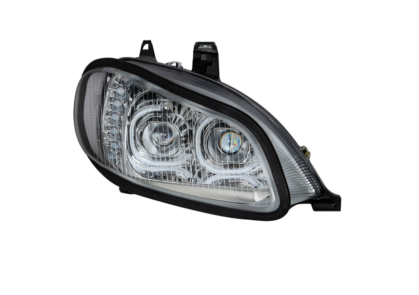 CHROME LED PROJECTION HEADLIGHT ASSEMBLY FOR 2003-2024 FREIGHTLINER M2- PASSENGER