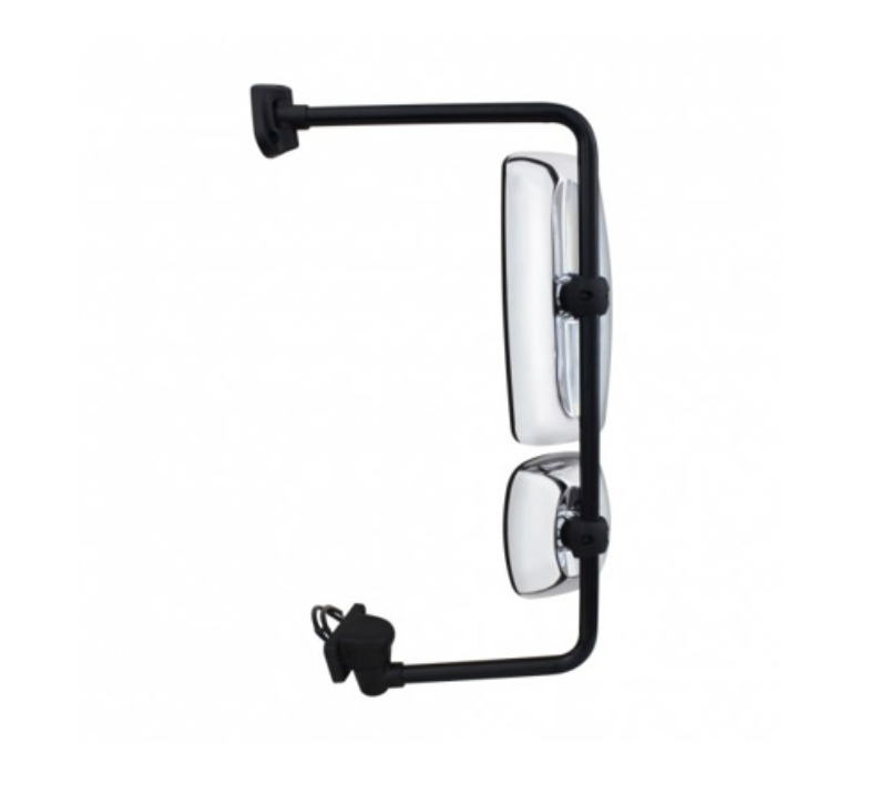 CHROME MIRROR ASSEMBLY WITH POWER ADJUST & HEATED FOR FREIGHTLINER M2 - DRIVER