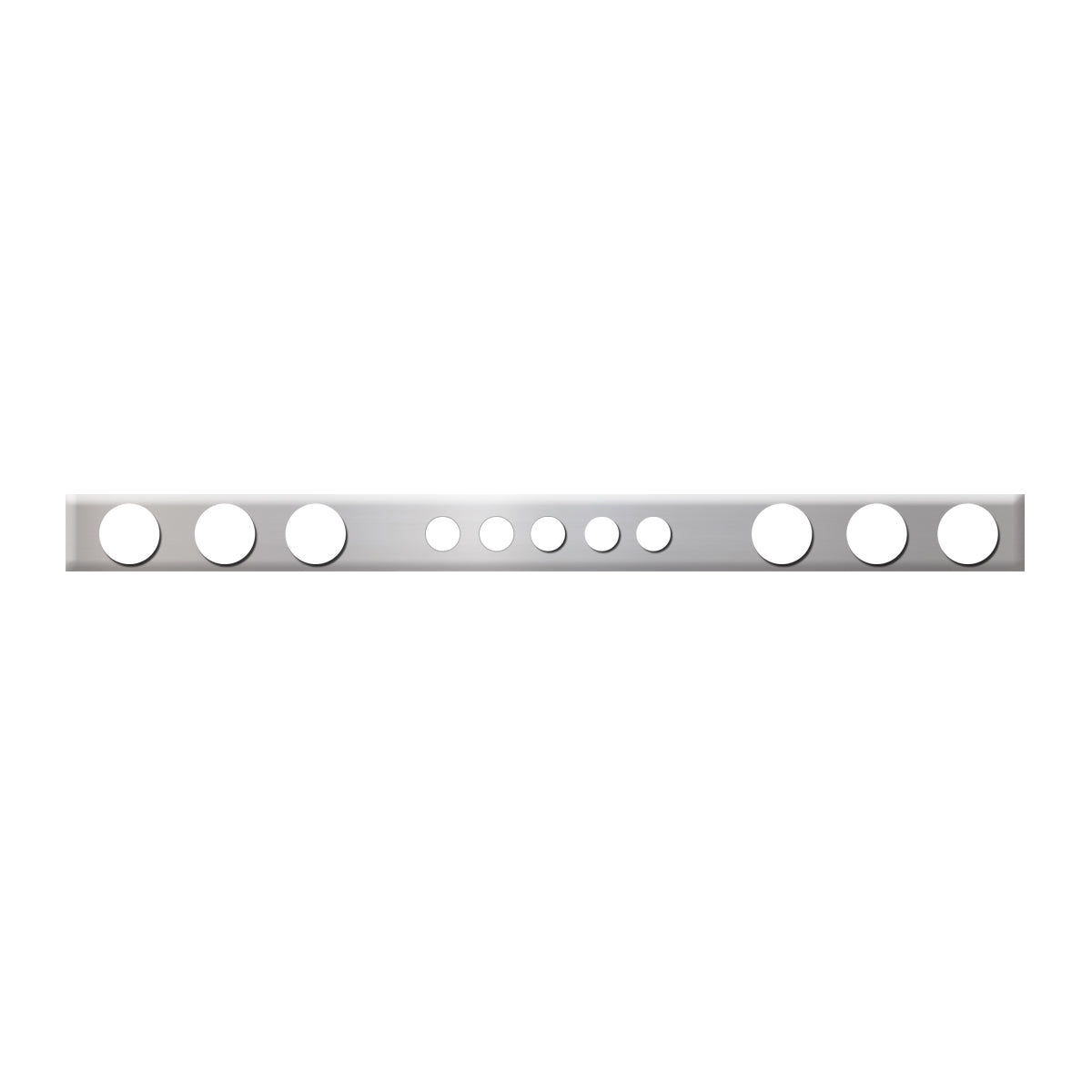 Chrome One Piece Rear Light Bar with 4'' (6) & 2'' (5) Round Lights