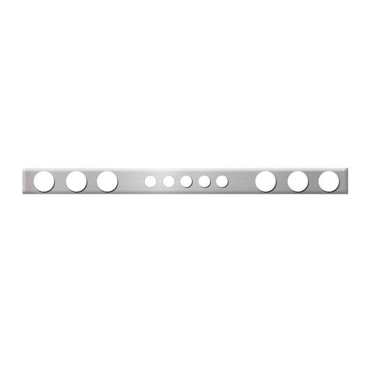 Chrome One Piece Rear Light Bar with 4'' (6) & 2'' (5) Round Lights